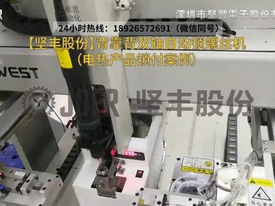 背靠背雙軸自動鎖螺絲機（電熱產(chǎn)品鎖付案例）